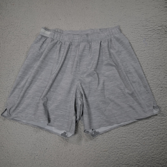 LULULEMON Surge Shorts Mens Medium 6" Inseam Heathered Active Running Stretch - Picture 1 of 14